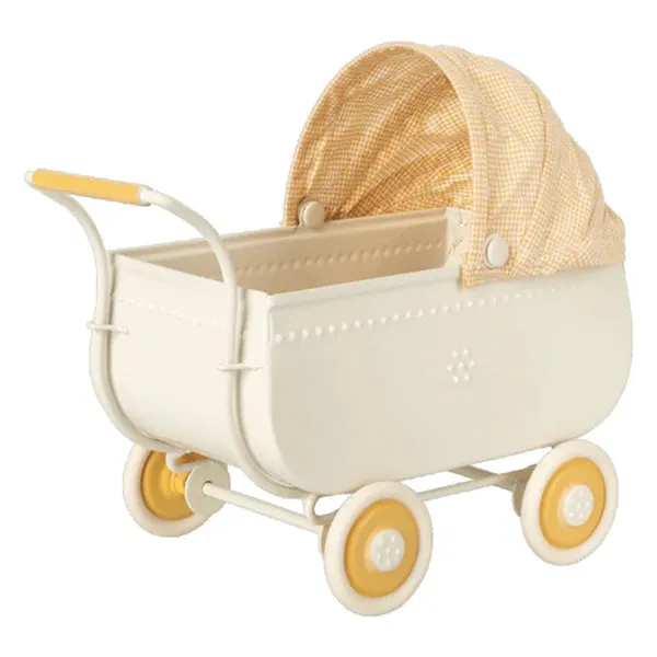 Maileg Micro Pram - Yellow