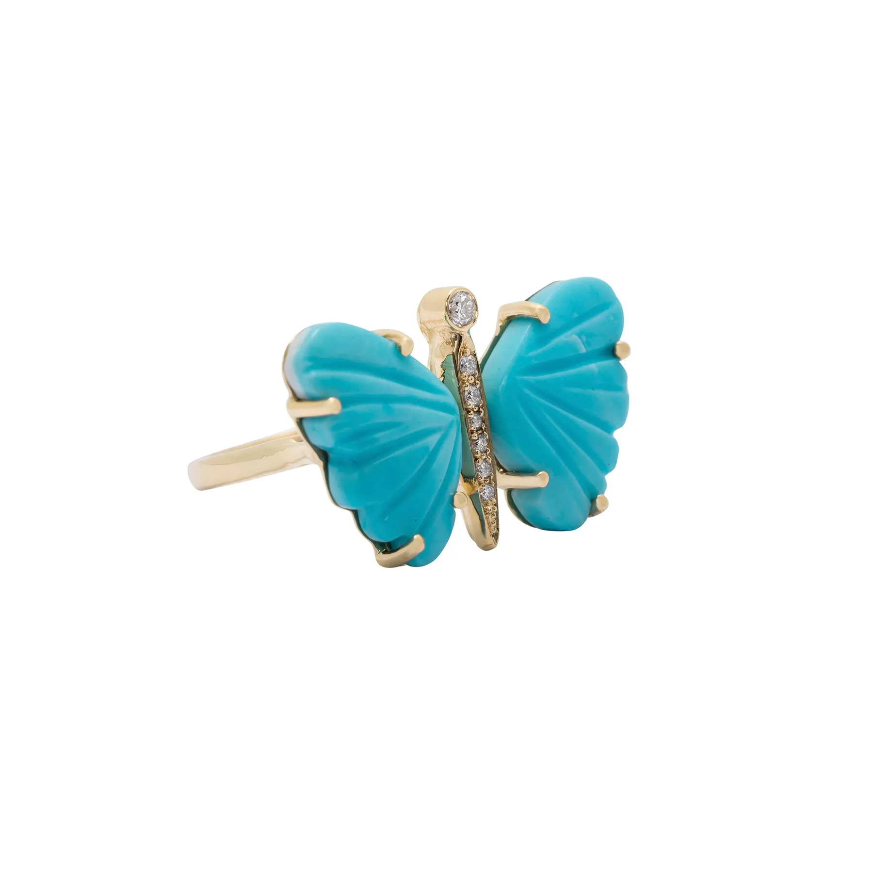 Medium Turquoise Butterfly Ring