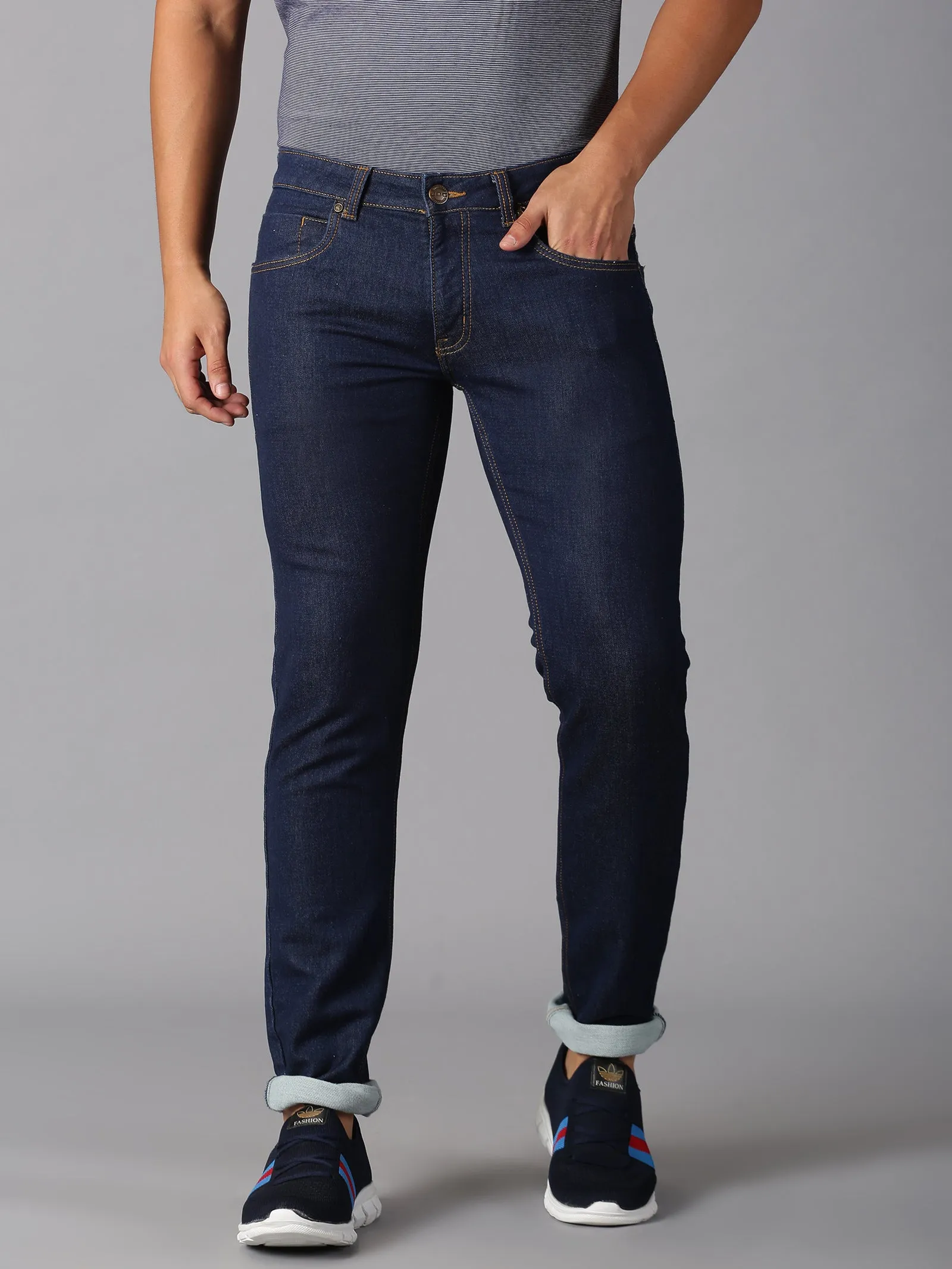 MEN'S DARK BLUE SLIM FIT JEANS