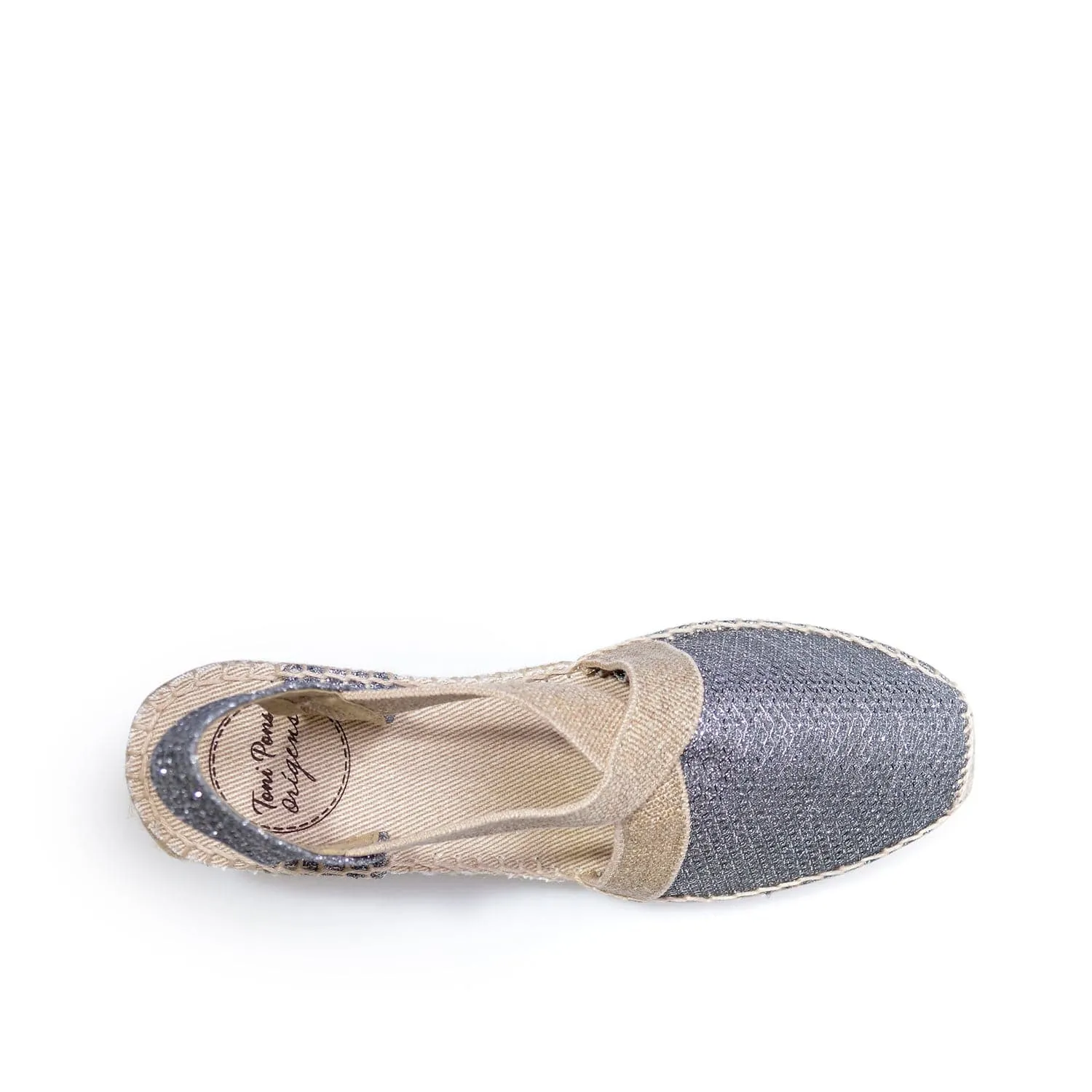 Metallic Cotton Blend Wedge Espadrille for Women - Triton