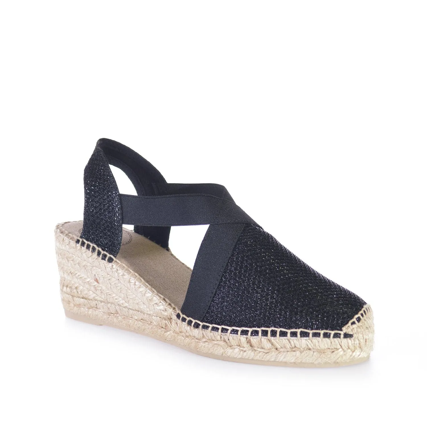 Metallic Cotton Blend Wedge Espadrille for Women - Triton