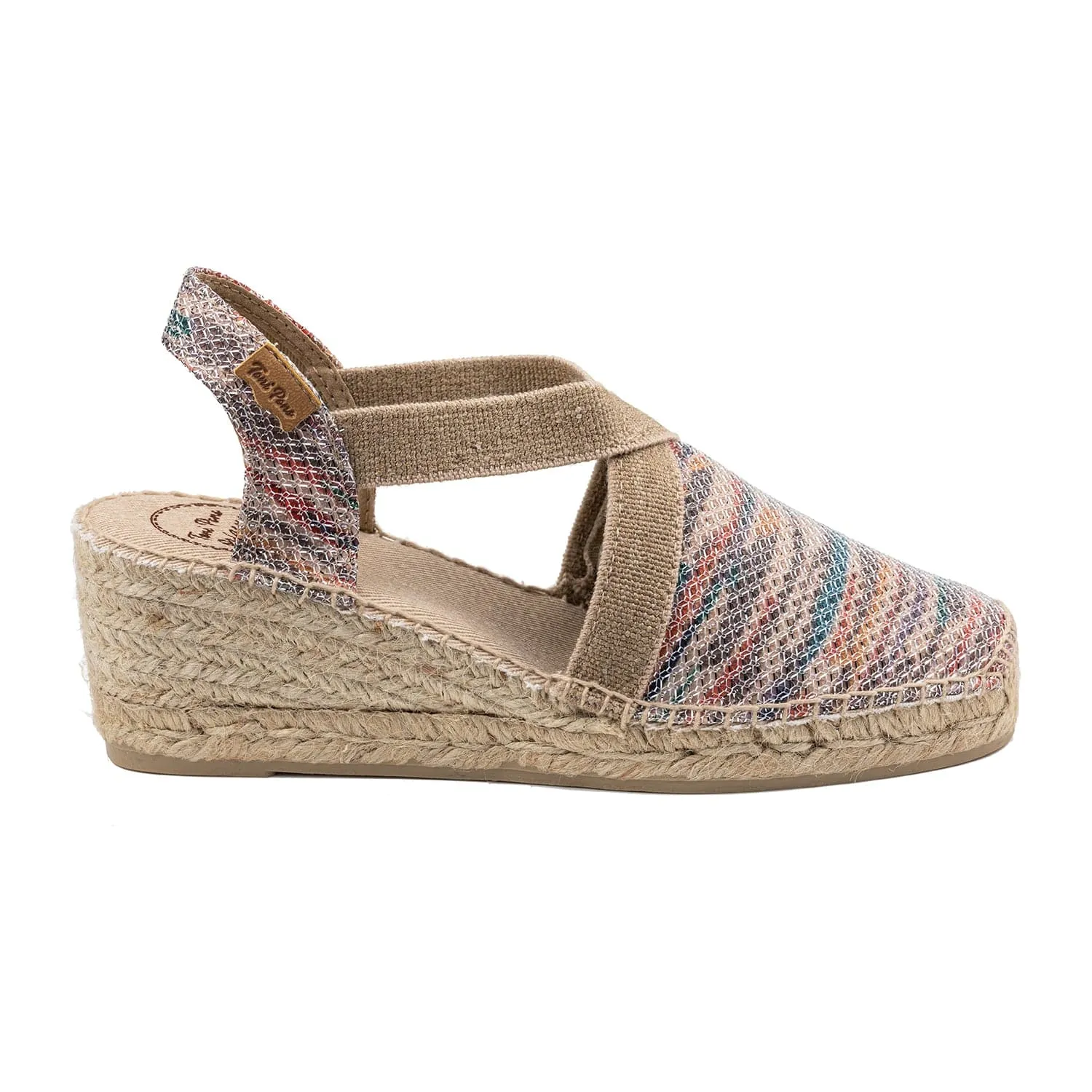 Metallic Cotton Blend Wedge Espadrille for Women - Triton