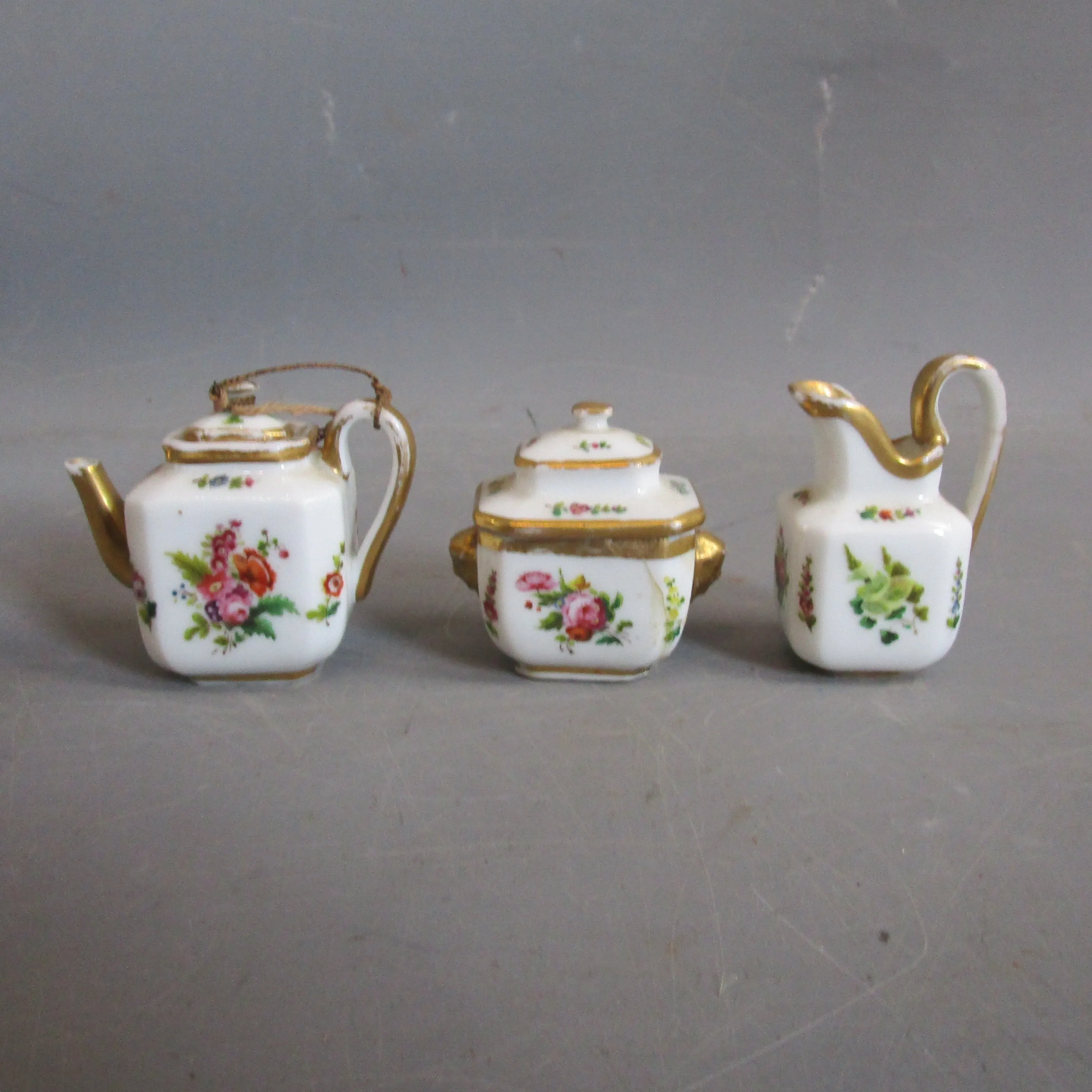 Miniature Dolls House Tea Set Antique Victorian c1880