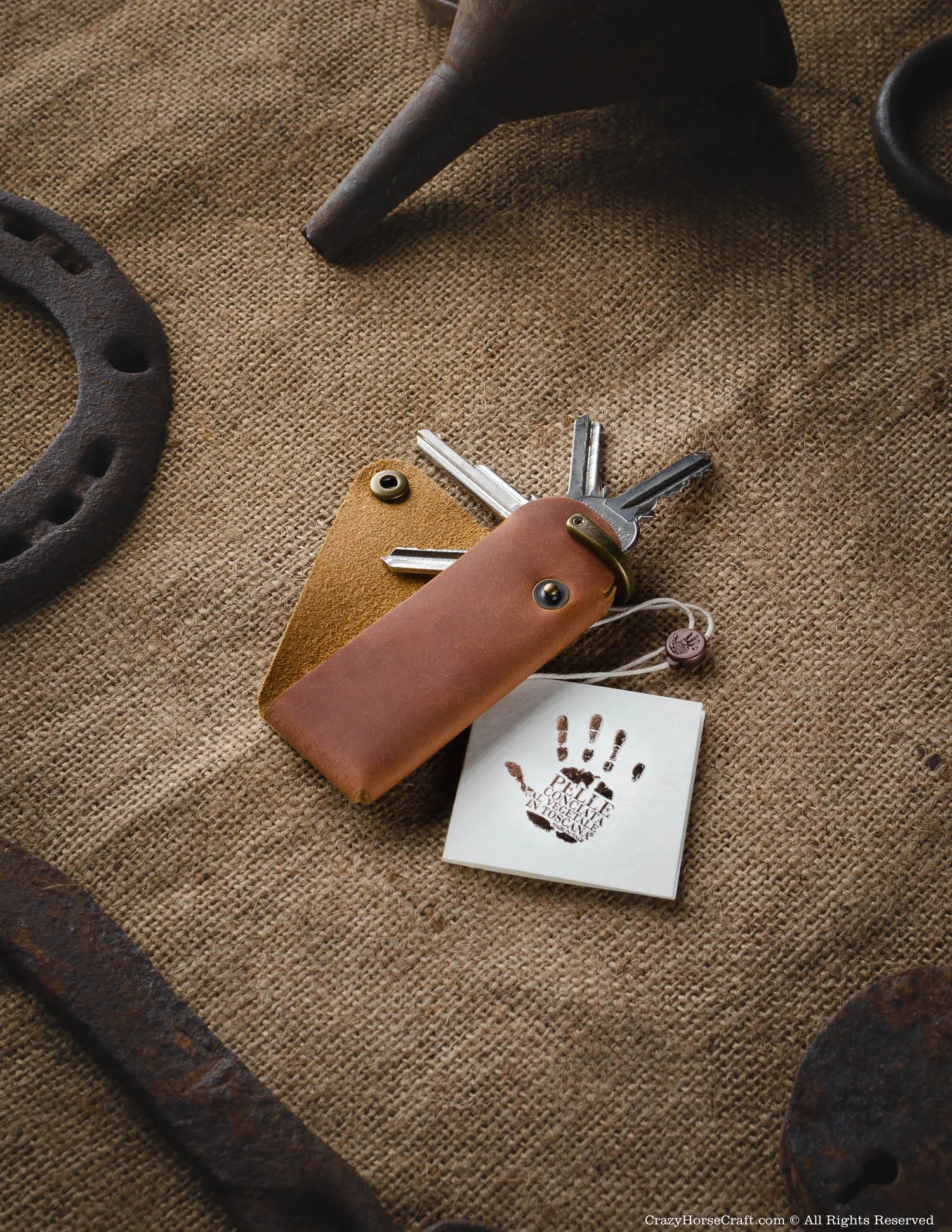 Minimalist Leather Key Organiser/Holder | Classic Brown