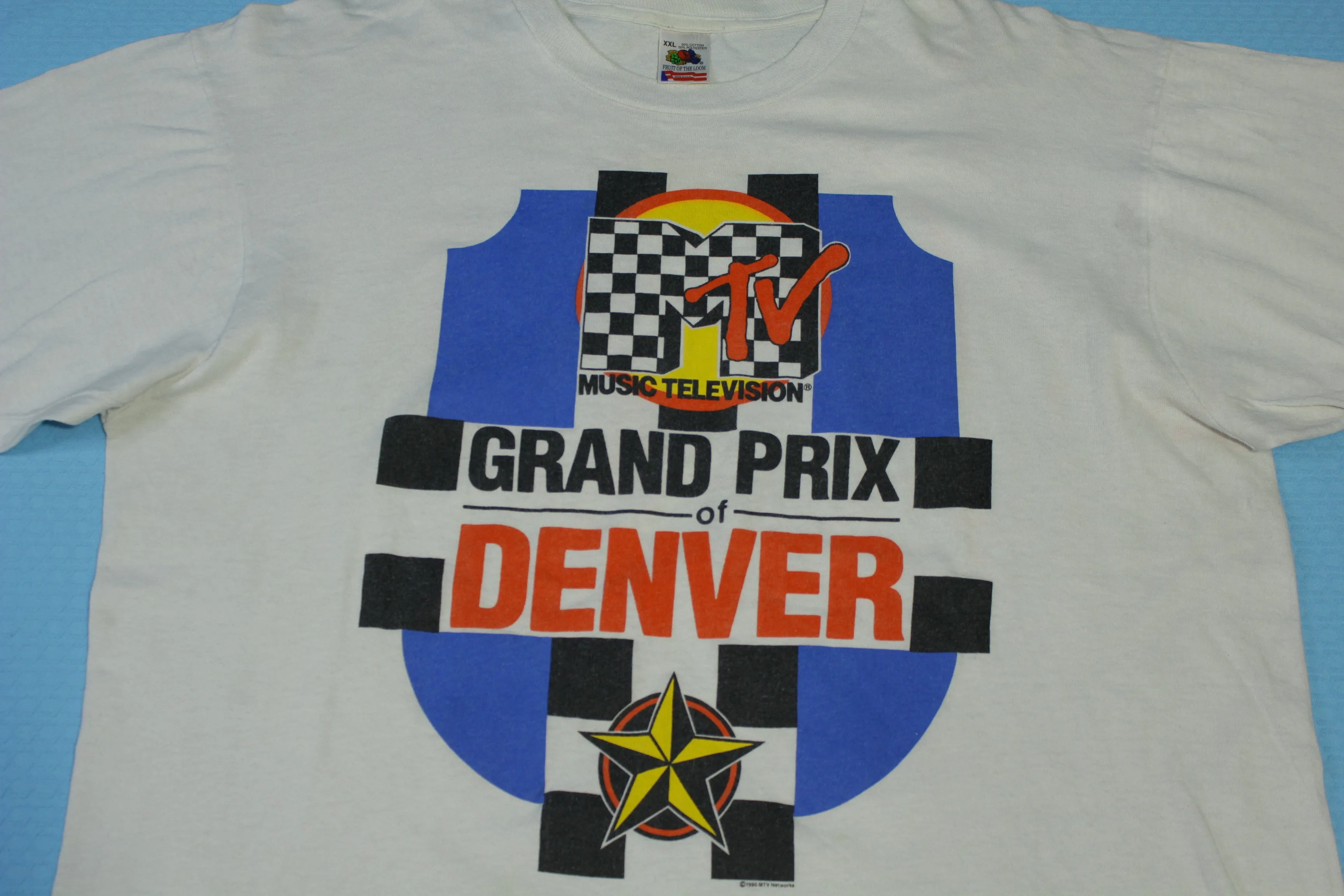 MTV Music Television Grand Prix of Denver 1990 Vintage 90's Single Stitch T-Shirt