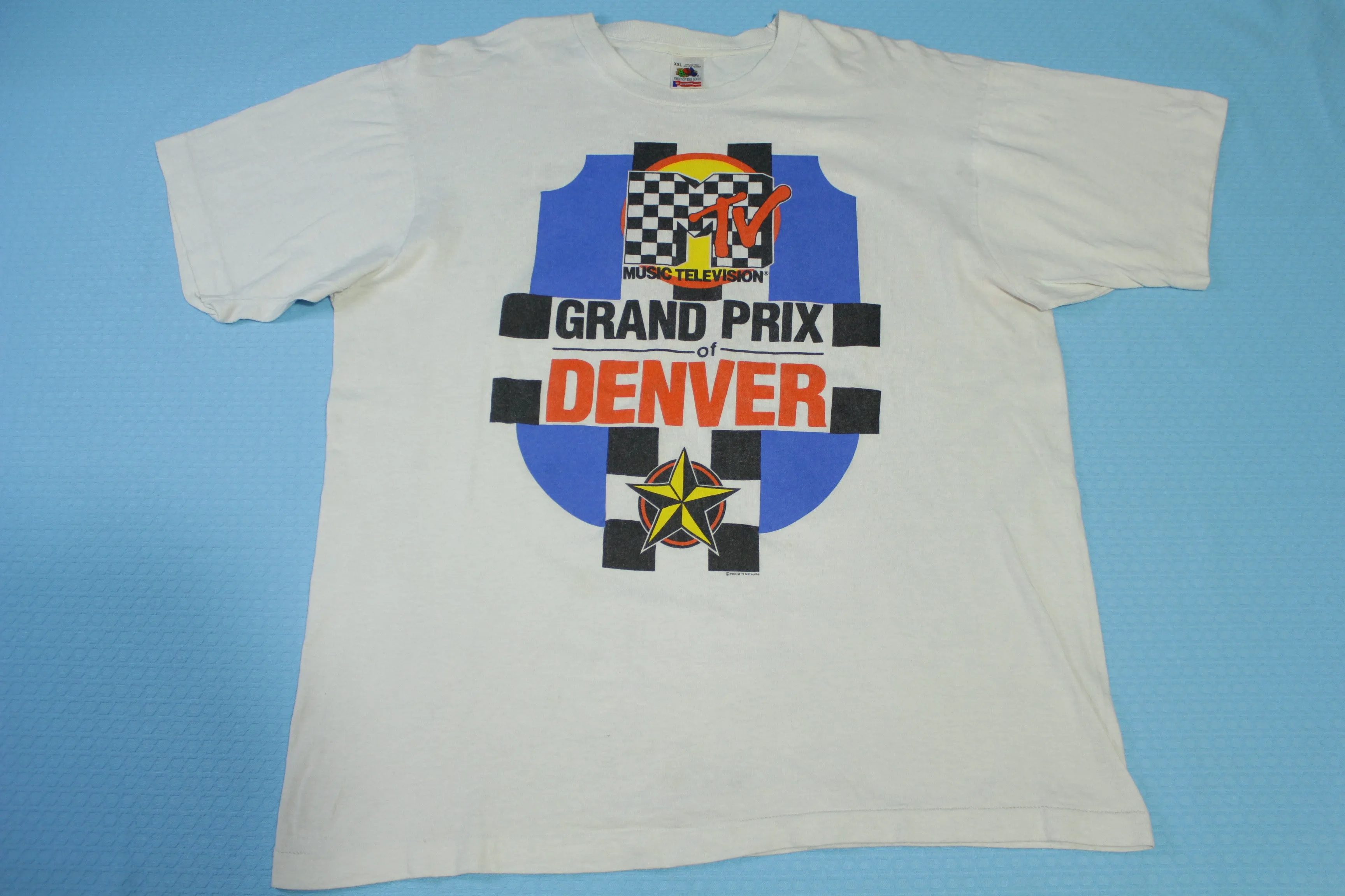 MTV Music Television Grand Prix of Denver 1990 Vintage 90's Single Stitch T-Shirt