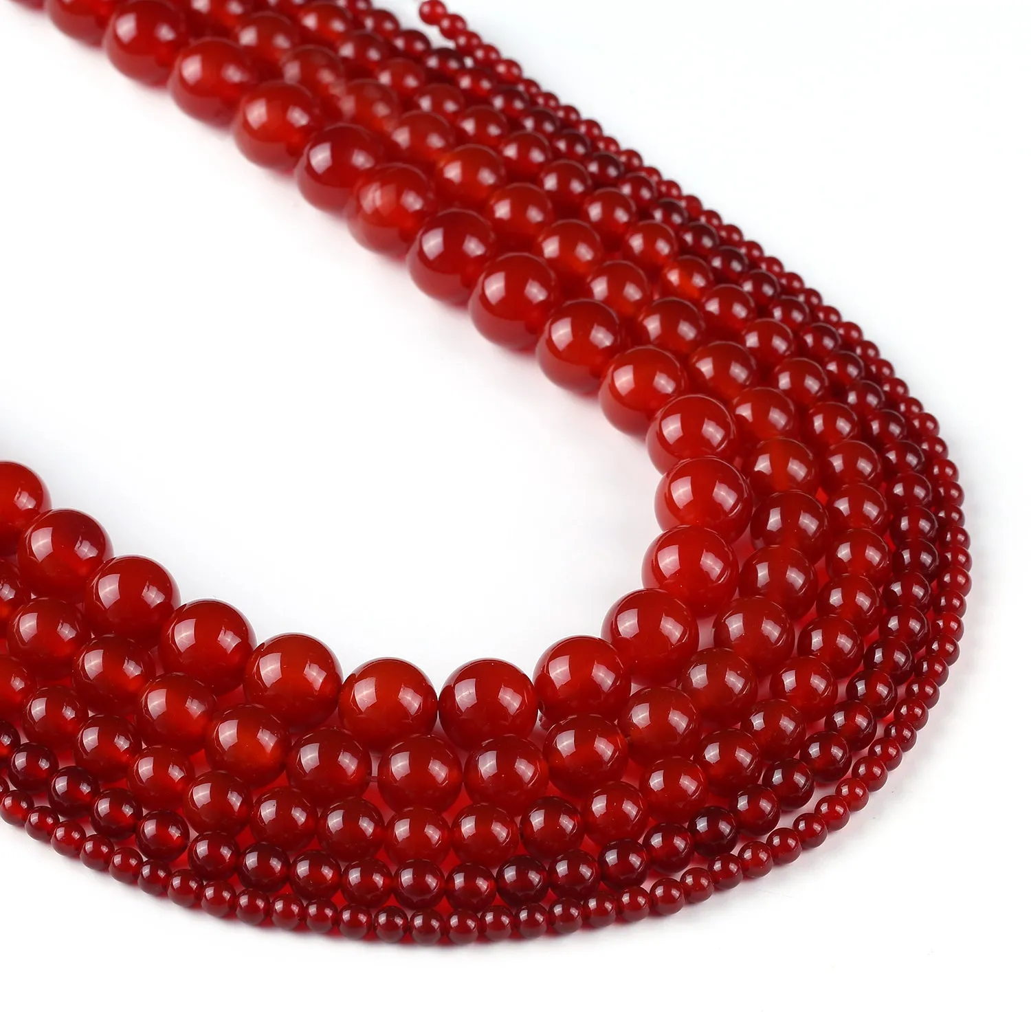 Natural Red Agate beads 4 6 8 10 12mm 7A Quality Gemstone Loose Beads Jewelry Making Findings Crafts 15 Full Strand 103092