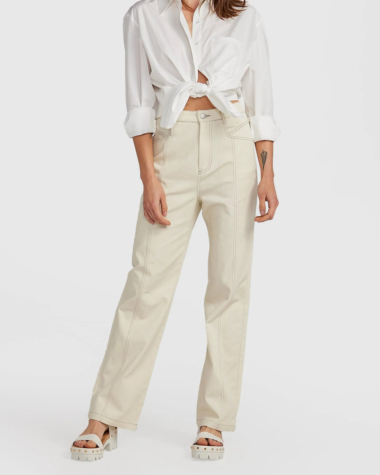 Obsessed Straight Leg Pant - Ivory