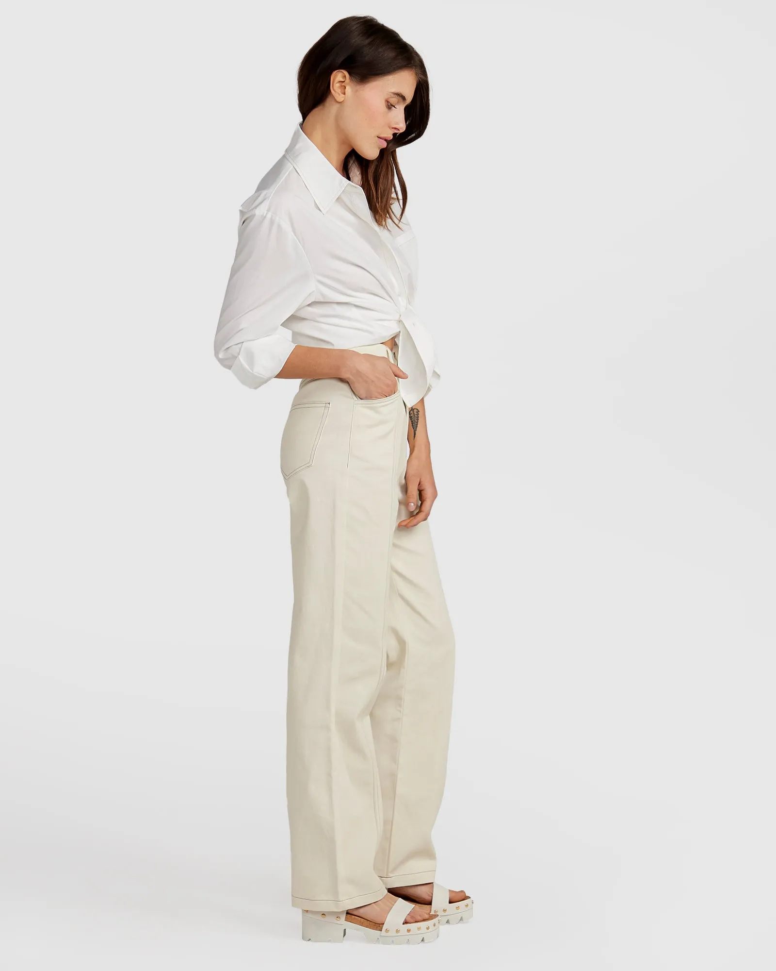 Obsessed Straight Leg Pant - Ivory