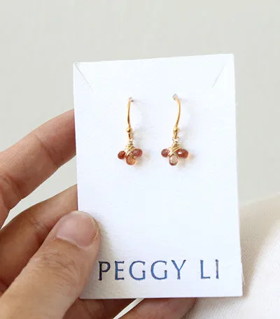 Orange Sapphire Earrings