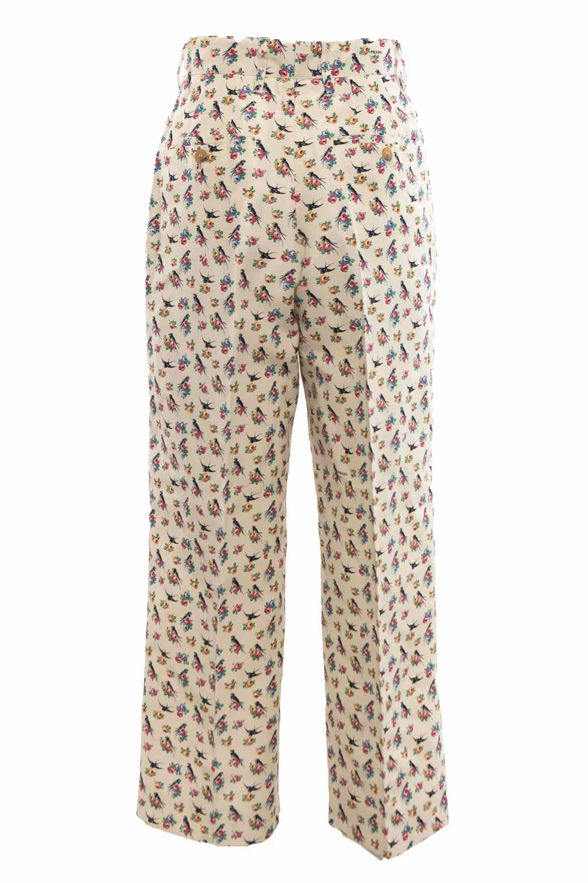 Prada Resort Size 38 Floral Print Silk Pants