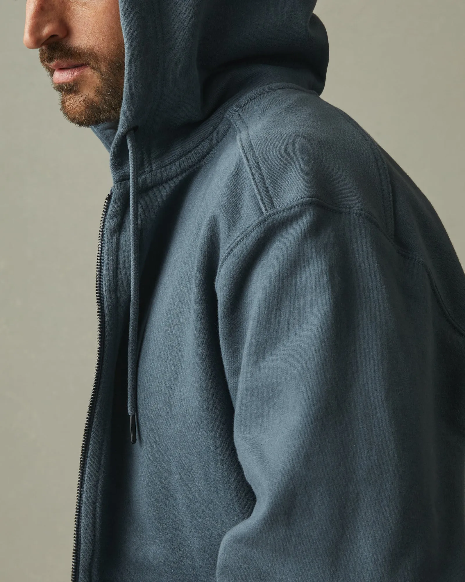 Relaxed Classic Full Zip - Vintage Indigo