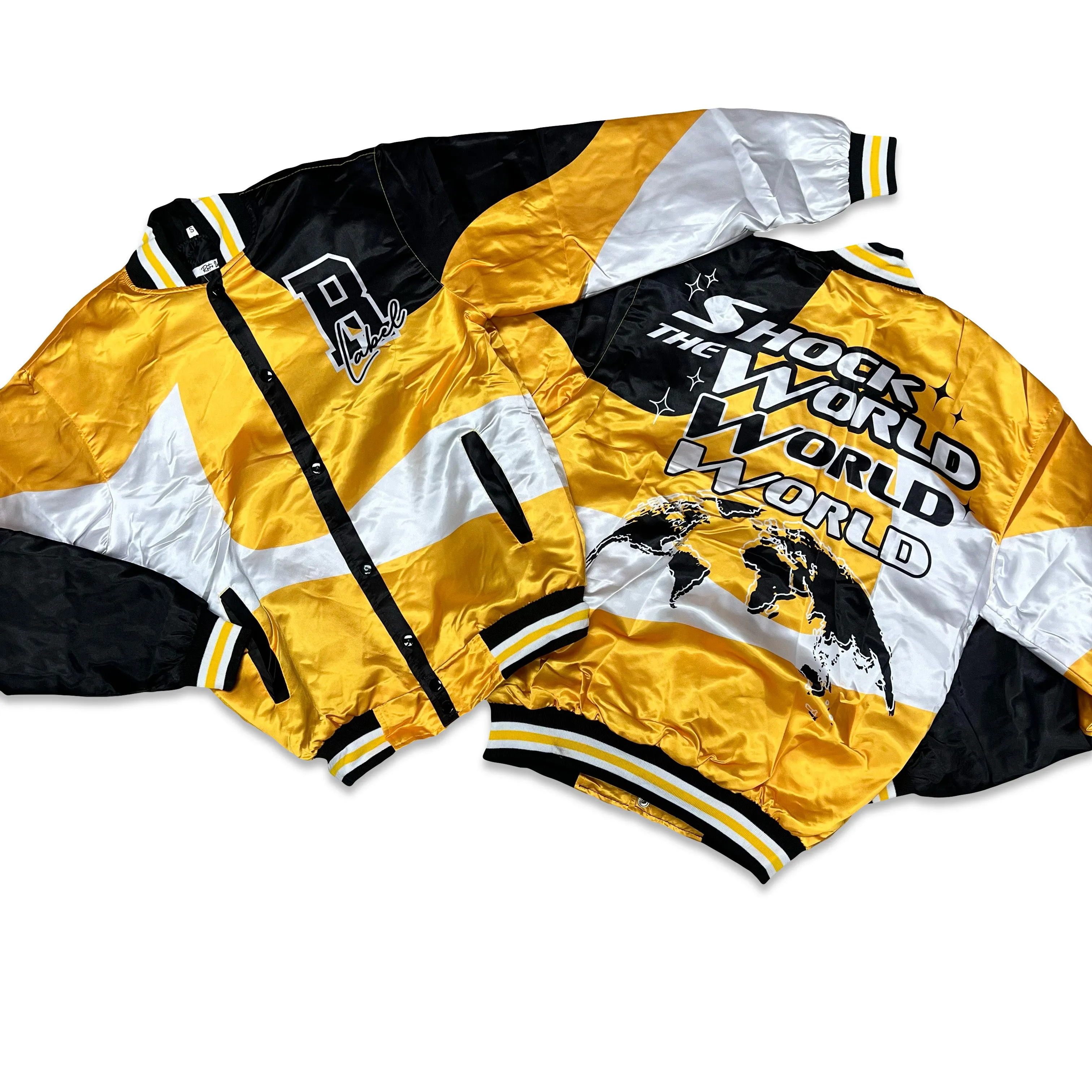 RETRO LABEL SHOCK THE WORLD JACKET (RETRO 1 YELLOW OCHRE)