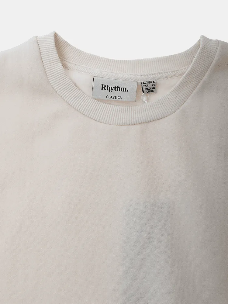 Rhythm Classic Crew Neck Fleece - Vintage White