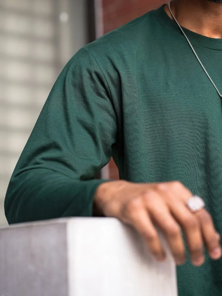 Round Neck Forest Green Full Sleeve