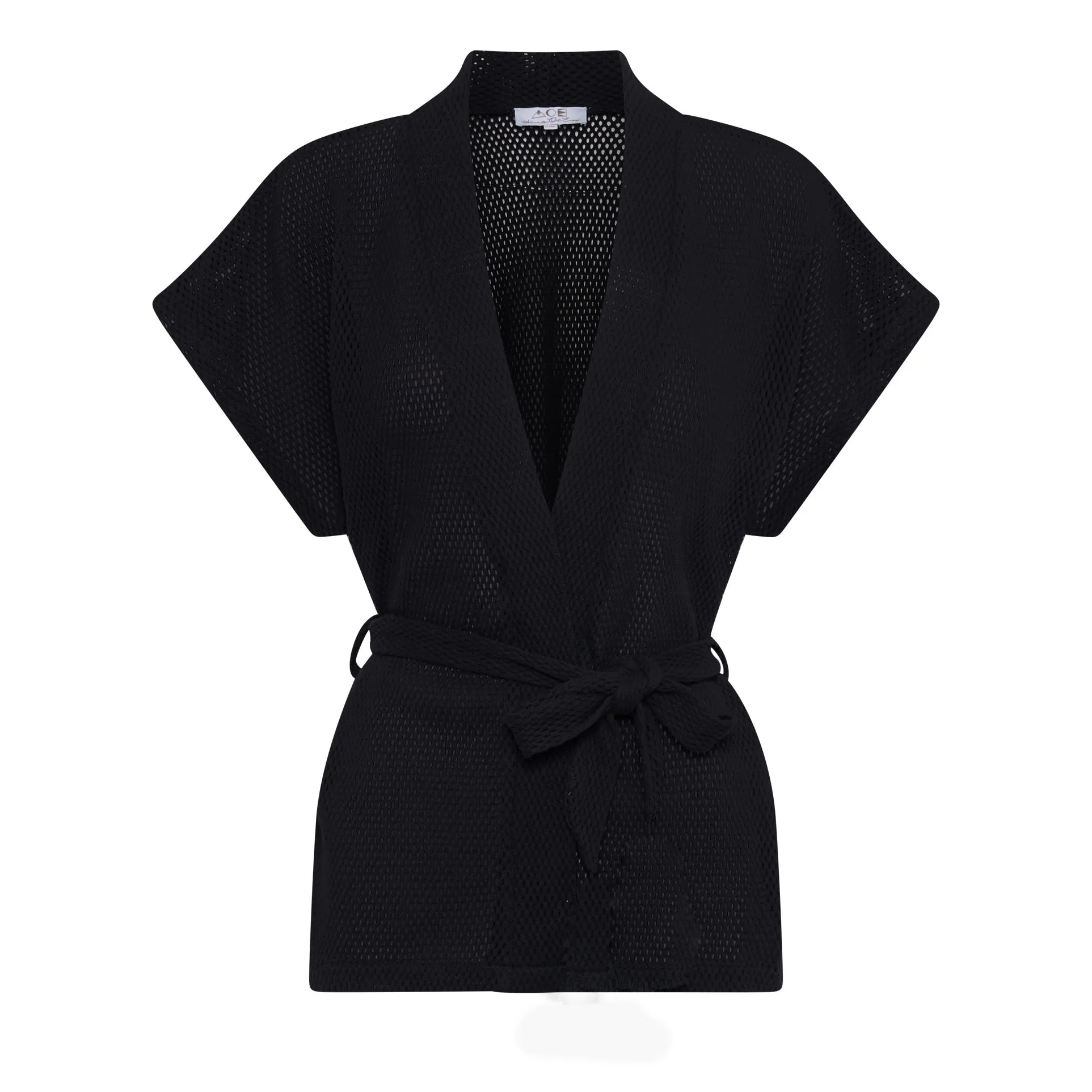 Sardinia Wrap Top - Liquorice