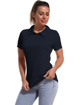 Short Sleeve Slim Fit Polo Shirt darknavy_yogastudio