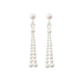 Sophie Bille Brahe - Opera - Drop Earrings with Pearls, Yellow Gold