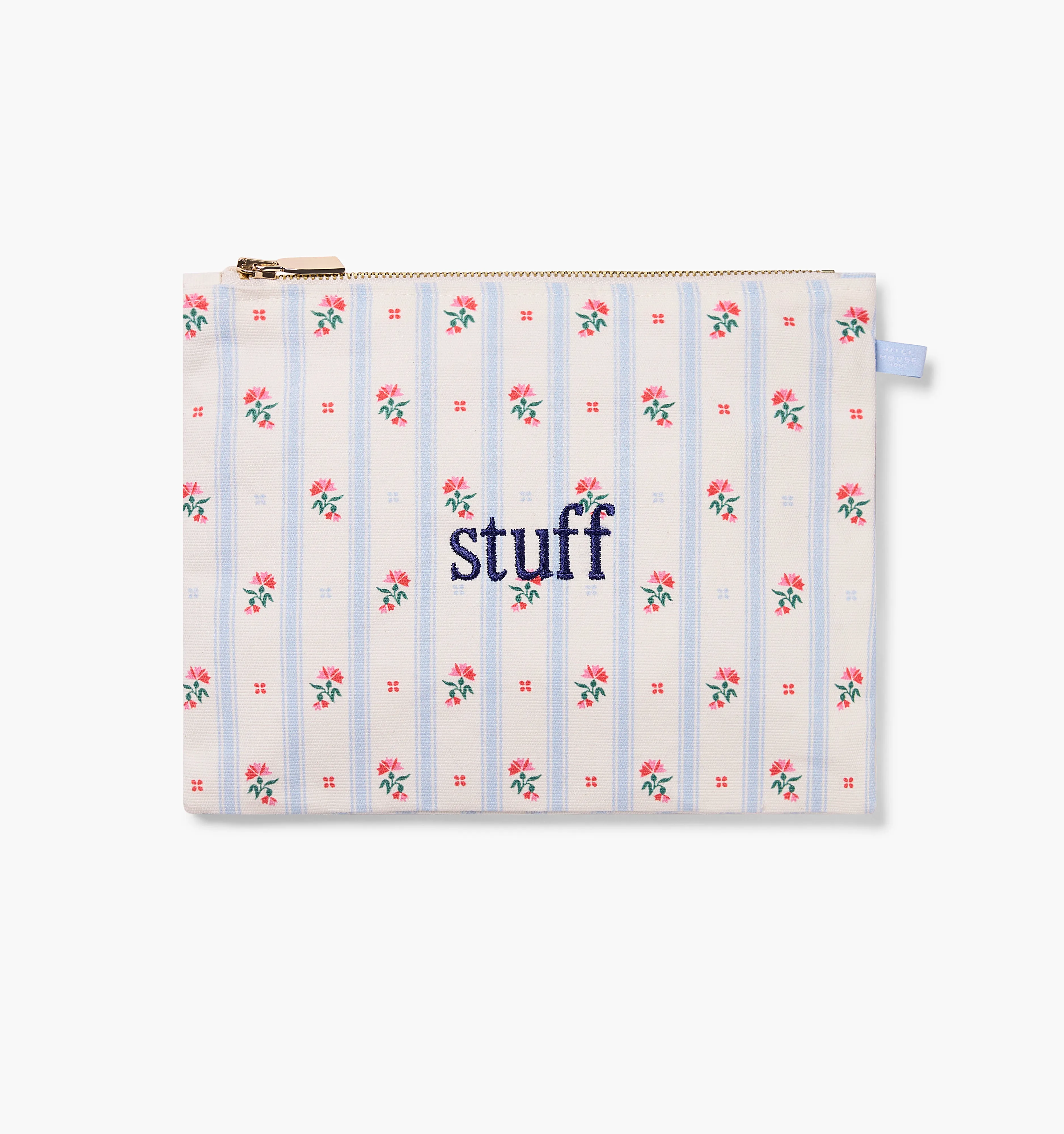 The Medium Pouch - Floral Stripe