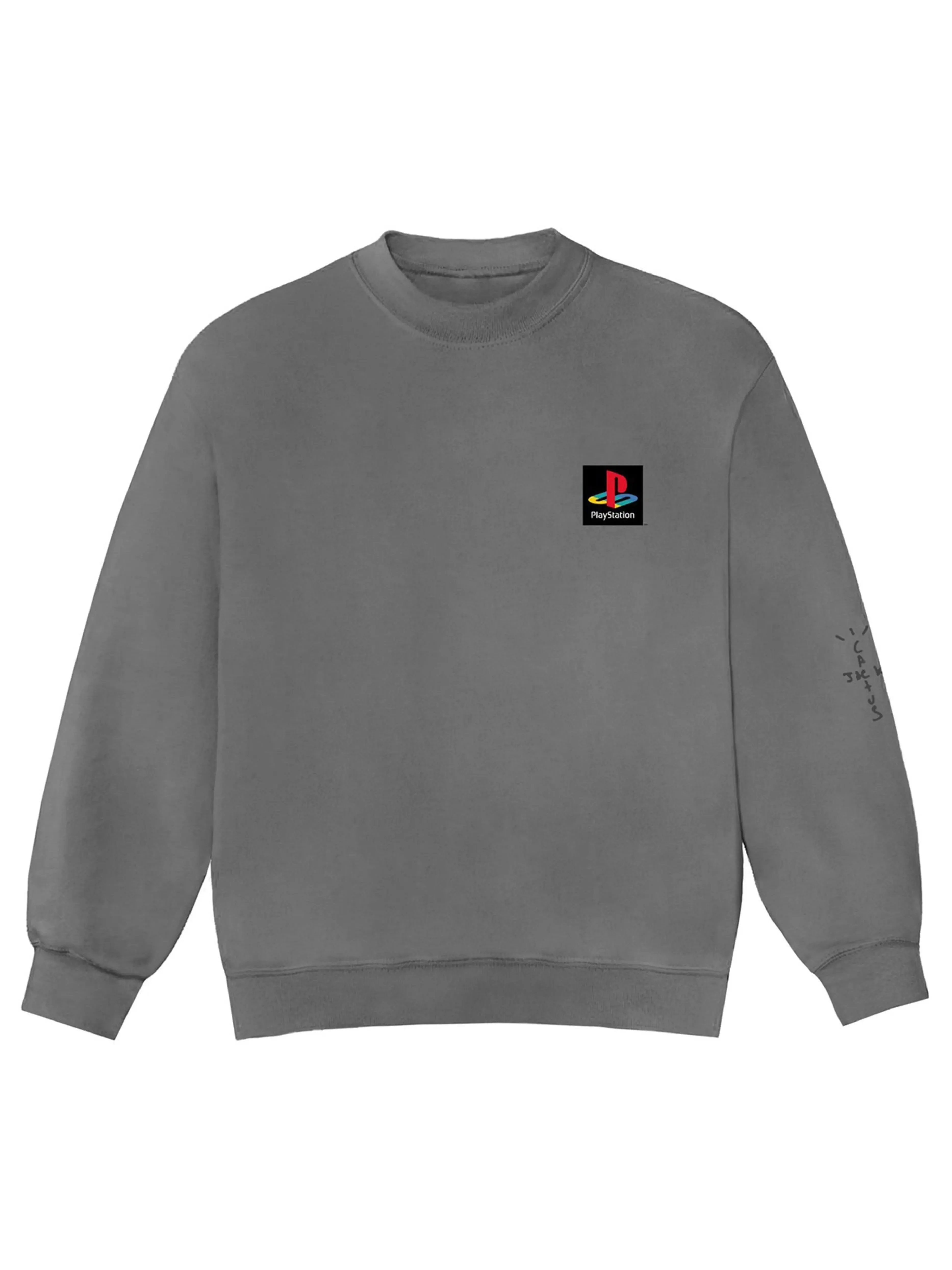 Travis Scott PS Classic Crewneck Washed Grey