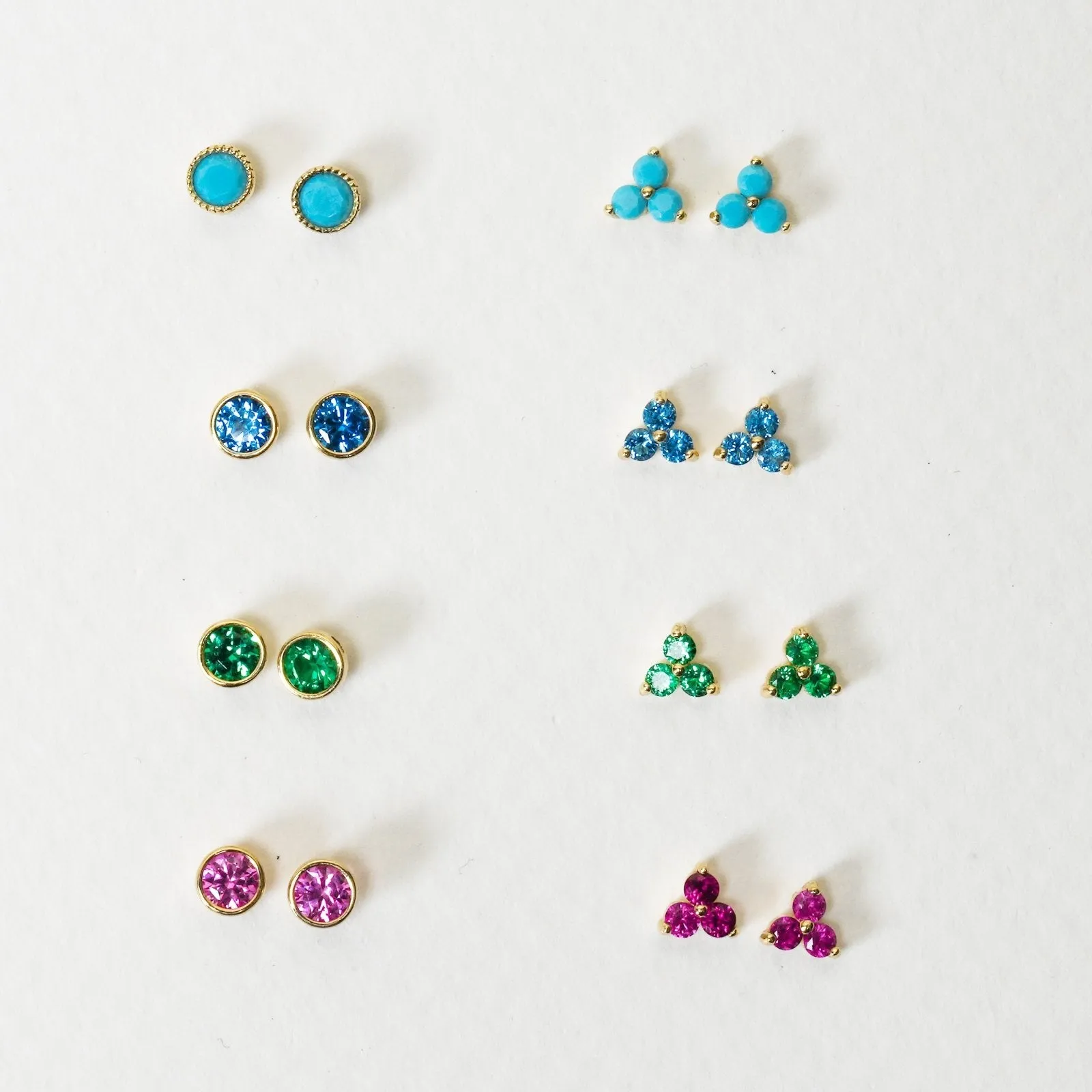 Turquoise Trinity Cluster Stud Earrings