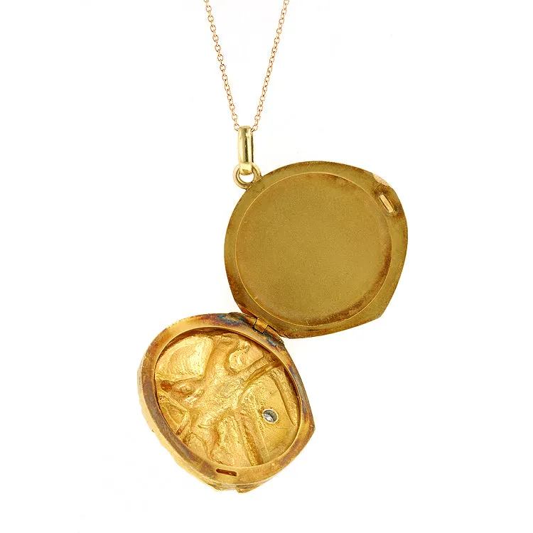 Vintage Diamond Equestrian Locket