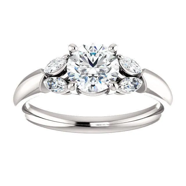 Virani Classic Five-Stone Diamond Engagement Ring