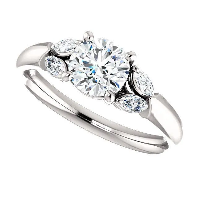 Virani Classic Five-Stone Diamond Engagement Ring