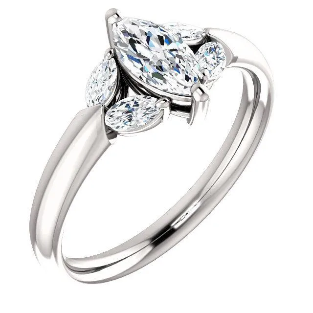 Virani Classic Five-Stone Diamond Engagement Ring