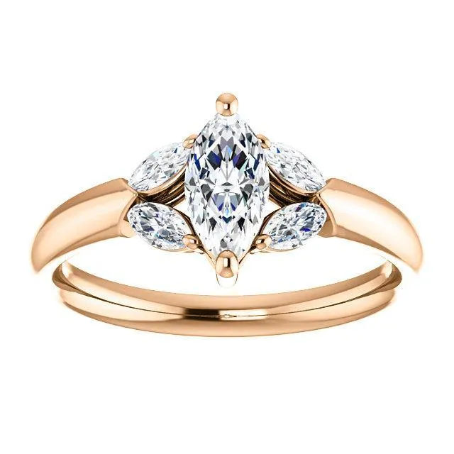 Virani Classic Five-Stone Diamond Engagement Ring