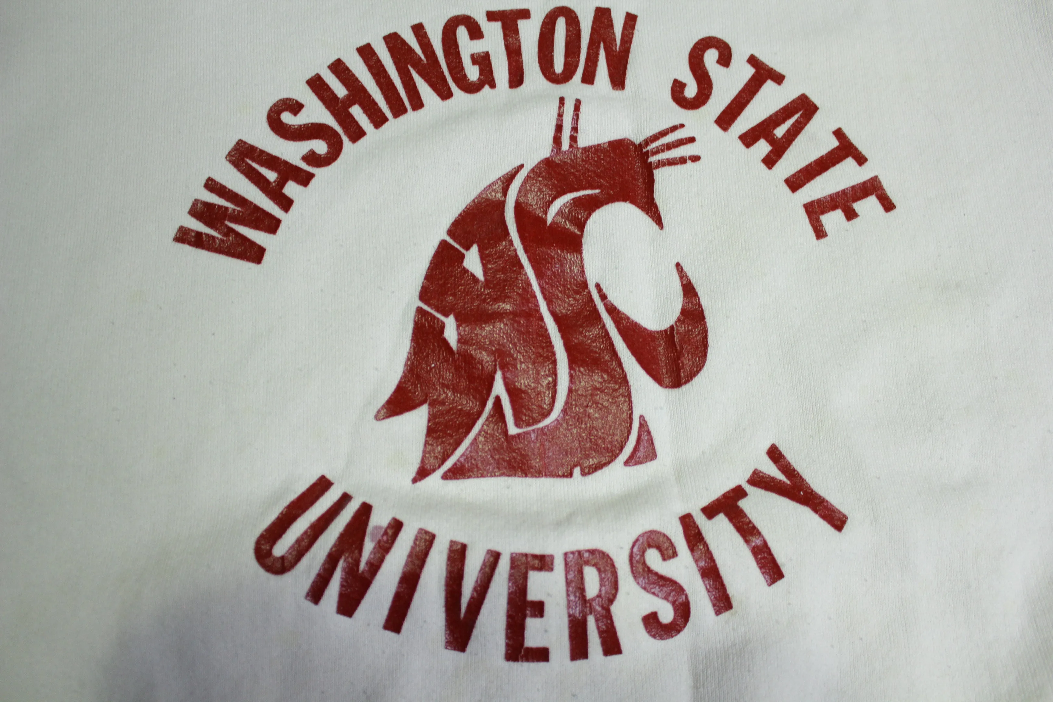 Washington State University WSU Cougars Vintage 80's Cocaine White Crewneck Sweatshirt