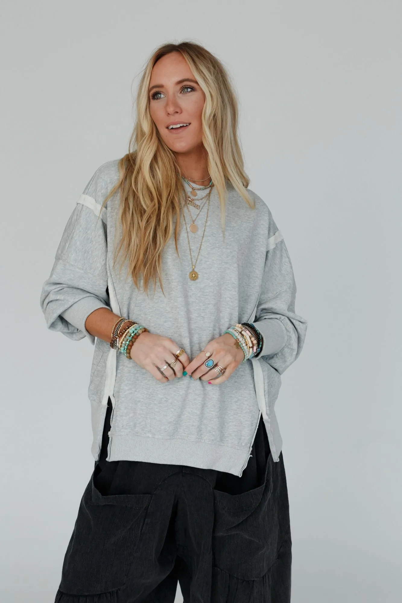 Work It Out Sweatshirt - Heather Gray