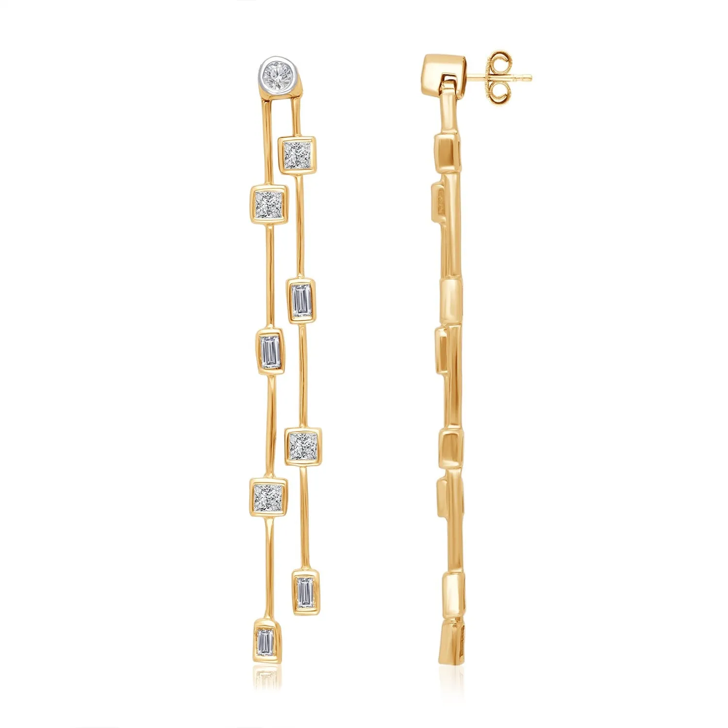 Yellow Gold Diamond Legendary Earrings